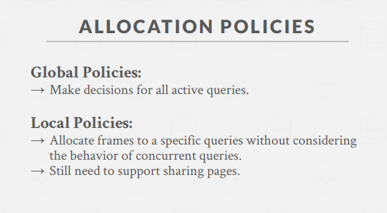 Allocation Policies