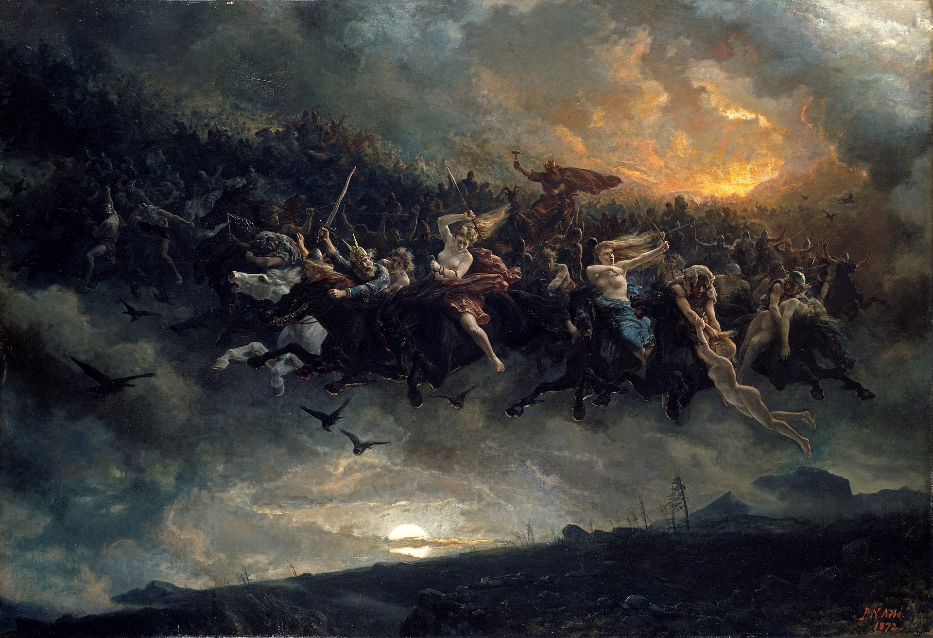 Asgårdsreien The Wild Hunt of Odin(1872) by Peter Nicolai Arbo