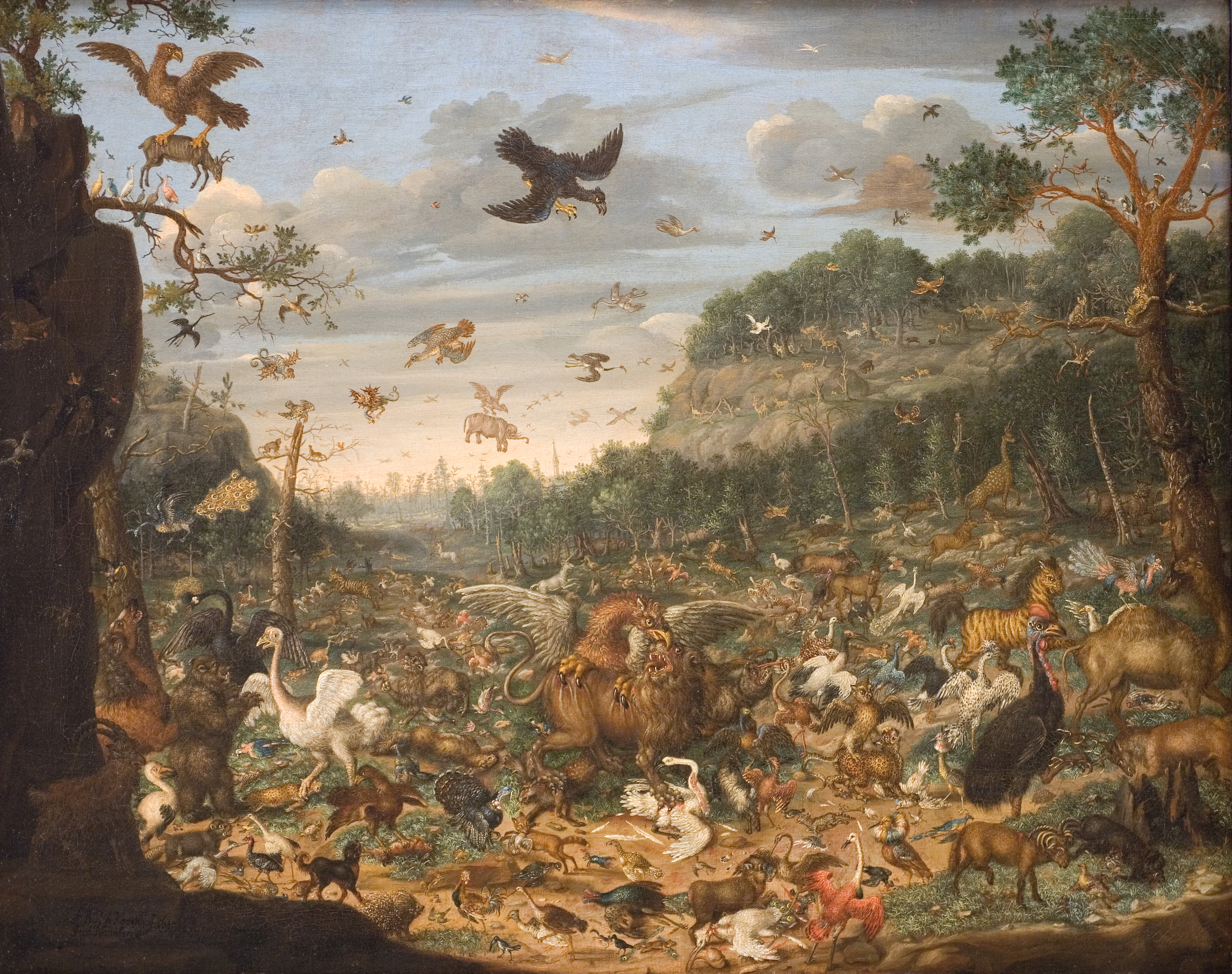 The Earth after the Fall of Man, 1690. Oil on canvas 64.5 x 82.5 cm. Inv. KMS1899. National Gallery of Denmark