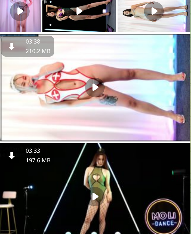 Moli Dance Club Long-legged Beauty Sexy Naked Dance Collection 831v 129g