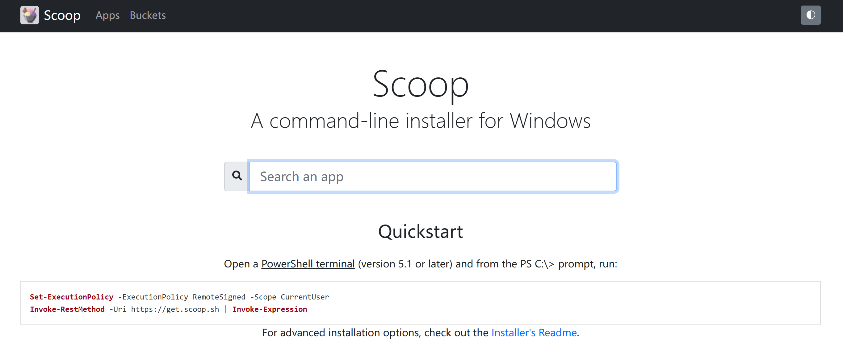 Windows package management tool scoop yzbtdiy