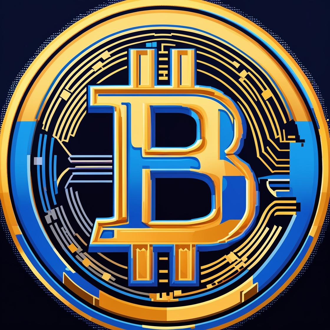 生成一张比特币的像素风的图片