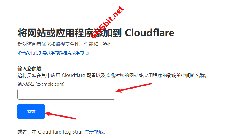 Cloudflare Add Website