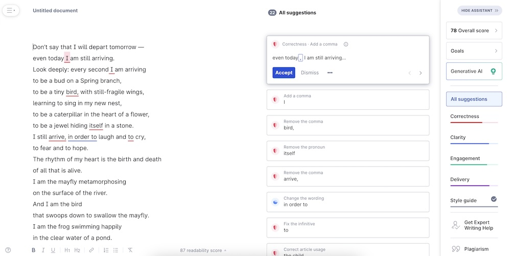 Grammarly – The Leading AI Writing Tool