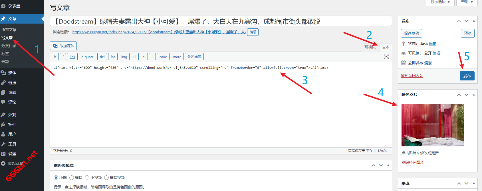 wordpress发布文章