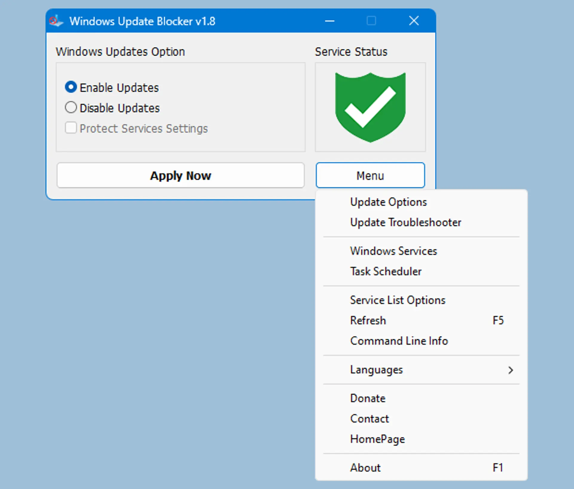 Windows Update Blocker v1.8