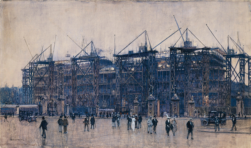 Scaffolding at Buckingham Palace, 1913