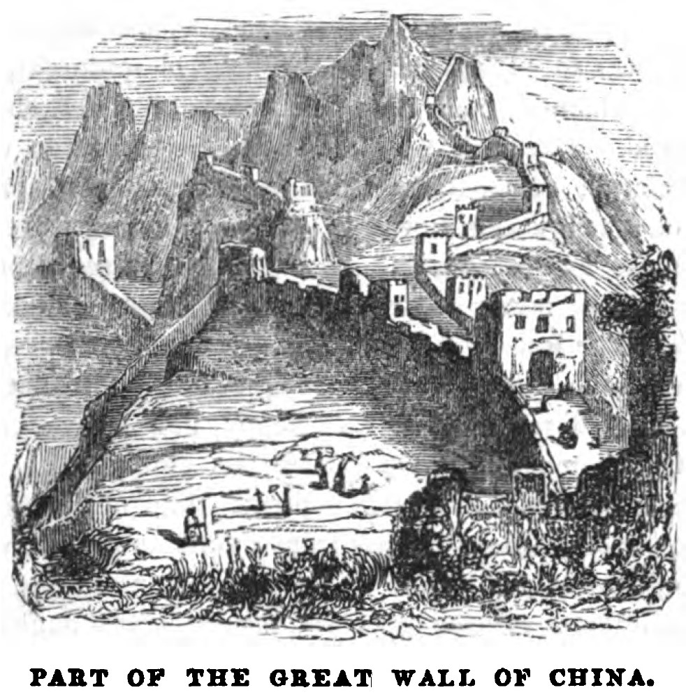 Part of the Great Wall of China (April 1853, X, p.41)